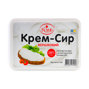 Крем-сир Вершковий 50% пл/у 150г Козуб Продукт Україна 2/7752 фото