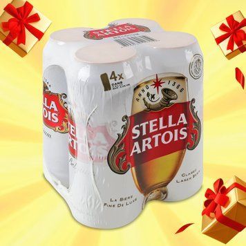 Набір пиво STELLA Artois PR світле з/б 0,5л*4шт 4/24266 фото