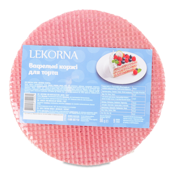 Коржі вафельні д/торта Малинка 90г Лекорна 1/6808 фото