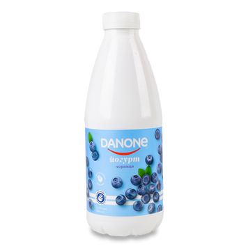 Йогурт DANONE 1.5% Чорниця пляш 800г 2/7353 фото