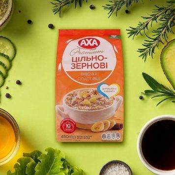 Пластівці вівсяні цільнозерн м/у 450г Аха 9/24910 фото