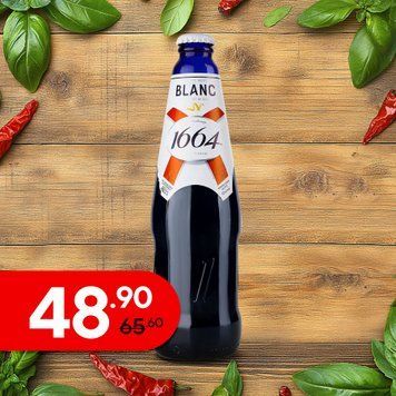 Пиво Kronenbourg 1664 Blanc біле 0,46л 4/12800 фото
