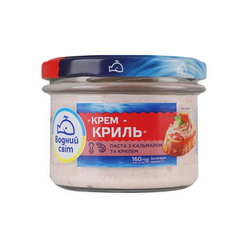 Паста з кальмаром та крилем ск/б 160г Водний Світ 3/6704 фото