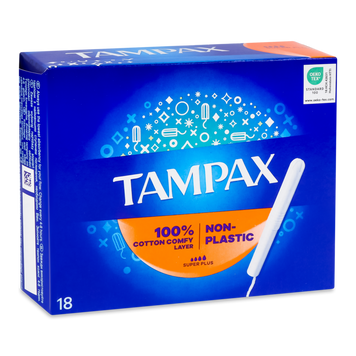 Тампони гігієничні Super Plus Duo 18шт TAMPAX 07/26503 фото