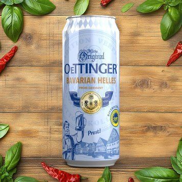 Пиво Oettinger Bavarian Helles свiтле з/б 0,5л 4/23631 фото