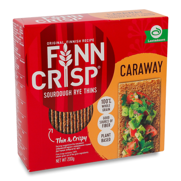 Хлібці житні ц/з з кмином Caraway к/у 200г Finn Crisp 9/0157 фото