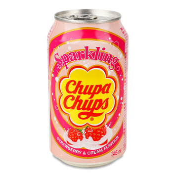 Напій Chupa Chups полуниця з вершками з/б 0,345л 9/35385 фото