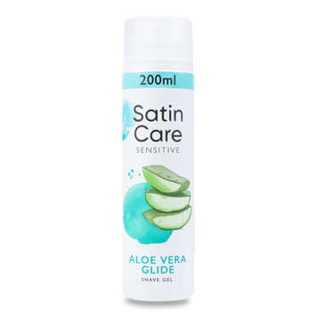 Гель для гоління для жінок Satin Care для чутливої шкіри 200млGILLETTE 07/0707 фото