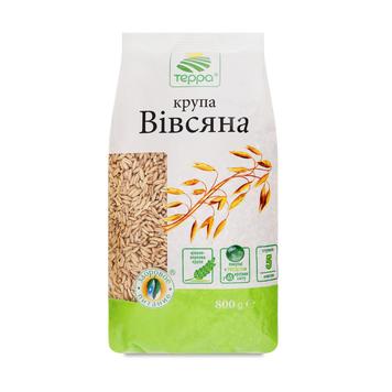 Крупа вівсяна 800г Терра 9/21478 фото