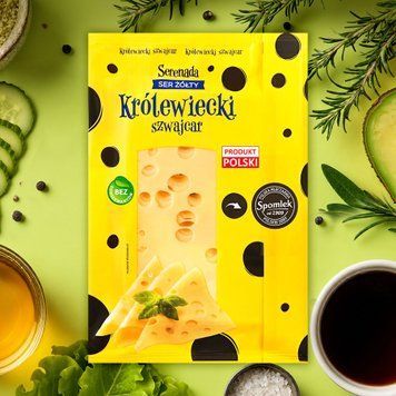 Сир &laquo;Кролевецький Швейцар&raquo; 45% нарізка 135 г Serenada 8/10179 фото