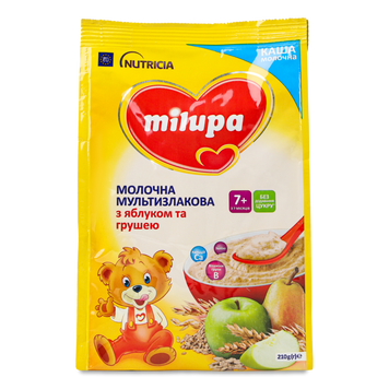 Д-Х Каша Milupa мол мультизлак/ябл/груша м/у 210г 6/2835 фото