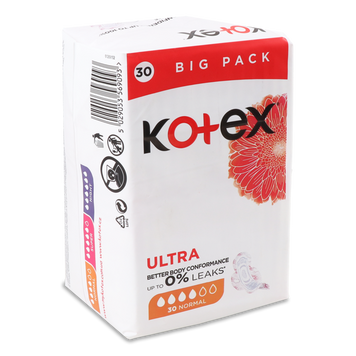 Прокладки гігієничні Normal 30 шт KOTEX 06/821 фото