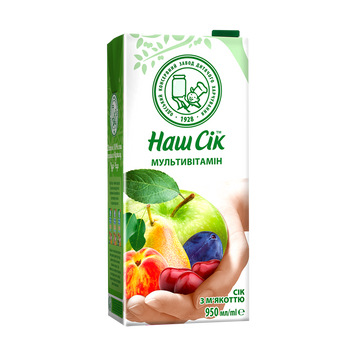 ОКЗДХ Мультивітамін сік т/п з/кл 0,95л 9/1823 фото
