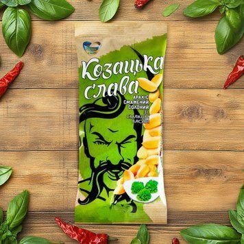 Арахіс смаж сол сметана/зелень м/у 50г Козацька слава 9/28060 фото