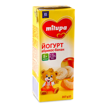 Біфідойогурт Milupa для малят Абрикос-банан т/с 207г 2/6749 фото