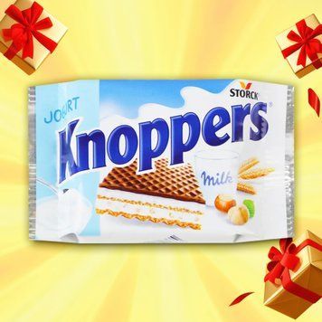Вафлі ЙогурВафлі Knoppers &laquo;Йогурт&raquo;, 25 гт 25г Knoppers 1/15326 фото