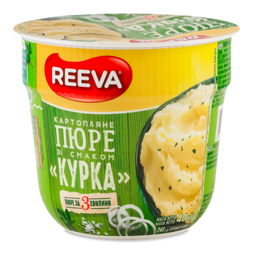 Пюре картоп ш/п куряче склянка 40г REEVA 9/29607 фото