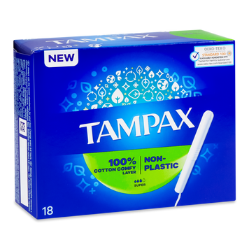Тампони гігієничні Super Duo 18шт TAMPAX 07/26506 фото