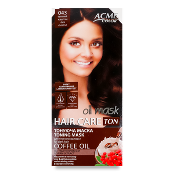 Маска тонуюча №043 темний каштан TON oil mask Рябина Acme Color 07/25865 фото
