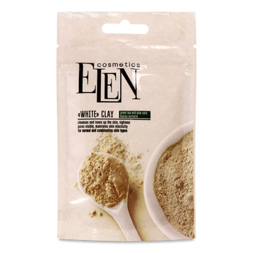 Глина біла Зелений чай/алое вера 50г ELEN cosmetics 08/35543 фото