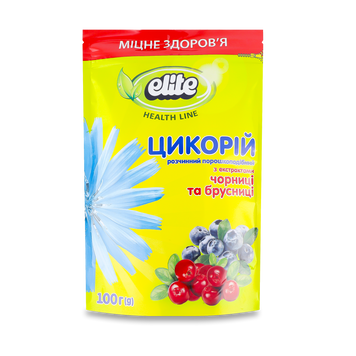 Цикорій чорниця/брусниця м/у 100г Elite Health Line 7/6107 фото