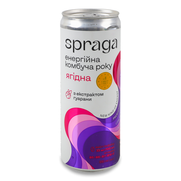 Напій Енергетичний Комбуча Spraga енергійна ягідна з/б 0,33л 9/28371 фото