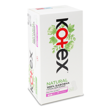 Прокладки щоденні Натурал+ Normal 36 шт KOTEX 06/831 фото