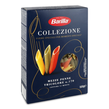 Макарони Mezze Penne Tricolore к/у 500г Barilla 9/77779 фото