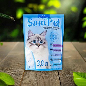 Наповнювач для котів силікагелевий 3,8л Sani Pet 39/3657 фото