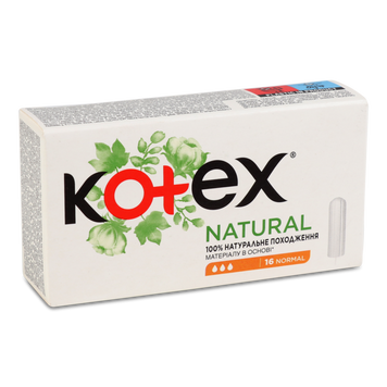 Тампони гігієн Natural Normal 16 шт KOTEX 06/835 фото