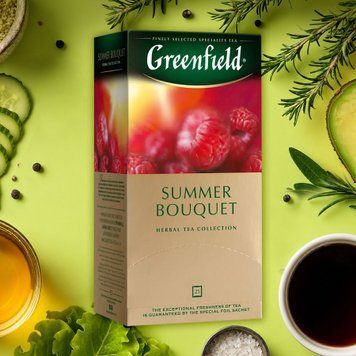 Чай Трав'яний Summer Bouquet к/у ф/п в/к 25*2г 7426 Greenfield 7/2588 фото