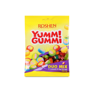 Цукерки Yummi Gummi Duo Mix желейні м/у 70г Рошен 1/19933 фото