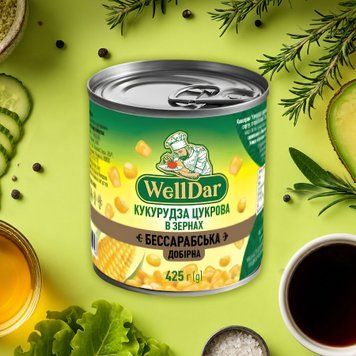 Кукурудза цукрова з/б з/к 425мл/340г WellDar 9/40153 фото