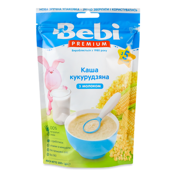 Д-Х каша молочна кукурудзяна м/у 200г 5міс+ Bebi Premium 6/3308 фото