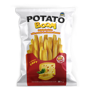 Картоп. палички POTATO BOOM сир 50г ДКХК 9/41234 фото