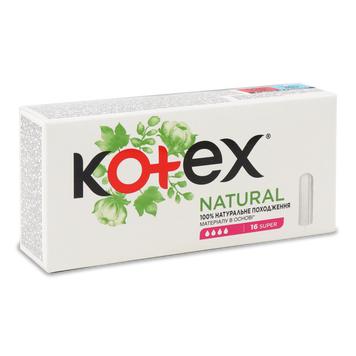 Тампони гігієн Natural Super 16шт KOTEX 06/836 фото