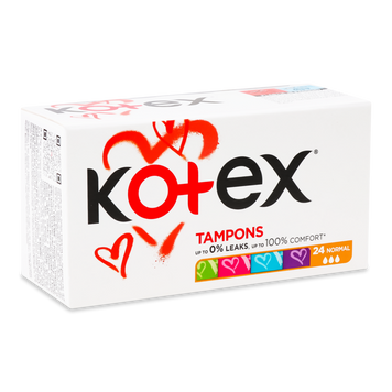 Тампони гігієничні Normal 24шт KOTEX 06/98 фото
