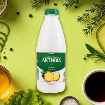 Біфідойогурт Активіа 1,5% ананас 800г DANONE 2/8301 фото