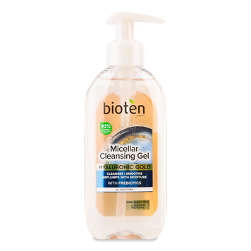 Гель для вмивання міцелярний Hyaluronic Gold, 200мл Bioten 08/38019 фото