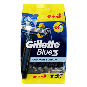 Станок однораз чол Comfort 9+3шт BLUE 3 GILLETTE 08/37518 фото