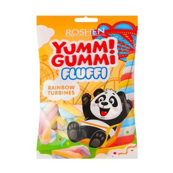 Зефір Маршмелоу Yummi Gummi Fluffi Rainbow Turbines м/у 65г Рошен 1/15675 фото
