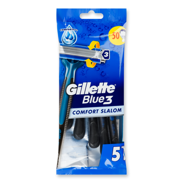Станок одноразовий чоловічий Comfort 5шт BLUE 3 GILLETTE 08/37519 фото