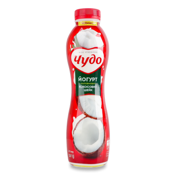 Йогурт ЧУДО 2,8% Кокосовий шейк пляш 520г 2/6753 фото