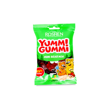 Цук-ки Yummi Gummi Mini Bear Mix желейні м/у 70г Рошен 1/19552 фото