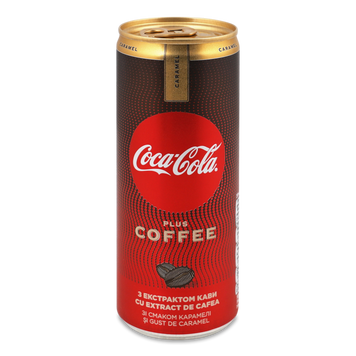 Напій Кока-Кола Plus Cooffe Caramel з/б 0,25л Coca-Cola 9/31479 фото