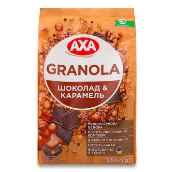 Гранола хруст шоколад/карамель м/у 330г GRANOLA AXA 9/7923 фото