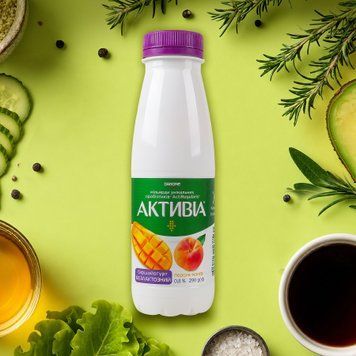 Біфідойогурт Активіа б/лактоз Персик-Манго 290г DANONE 2/7122 фото