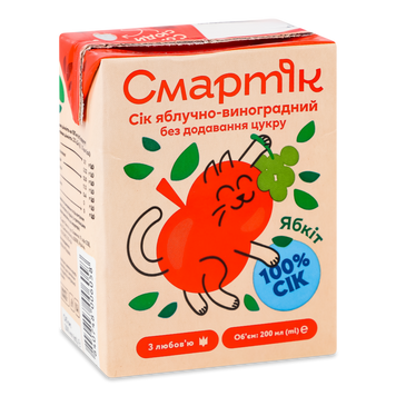 Д-Х Сік яблуко/виноград т/п 200г Смартік 6/3389 фото