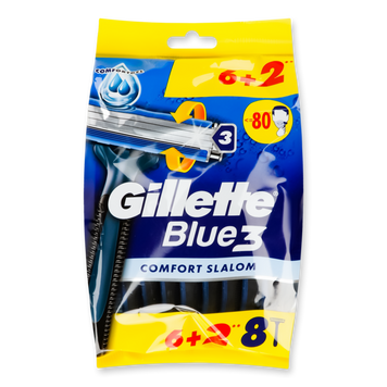 Станок одноразовий чоловічий Comfort 6+2шт BLUE 3 GILLETTE 08/37520 фото