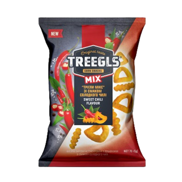 Снеки кукурудзяні солодкий чилі Mix 70г TREEGLS 1/21013 фото